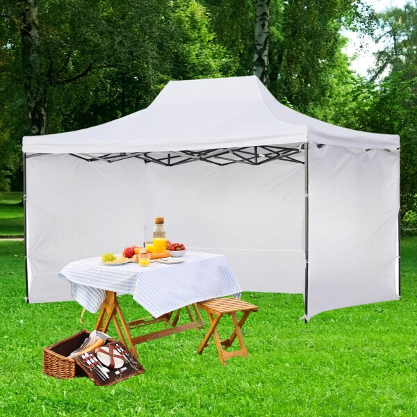 Gazebo Plegable con Paredes 3x4,5 Para Playa o Jardín Autoarmable Color Blanco Gazebo Plegable con Paredes 3x4,5 Para Playa o Jardín Autoarmable Color Blanco