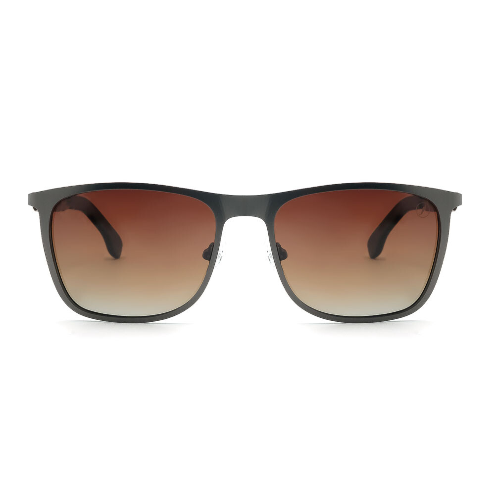 Lentes De Sol Bambu E Madeira Cuadrado - Unisex Gradiente/Ónix