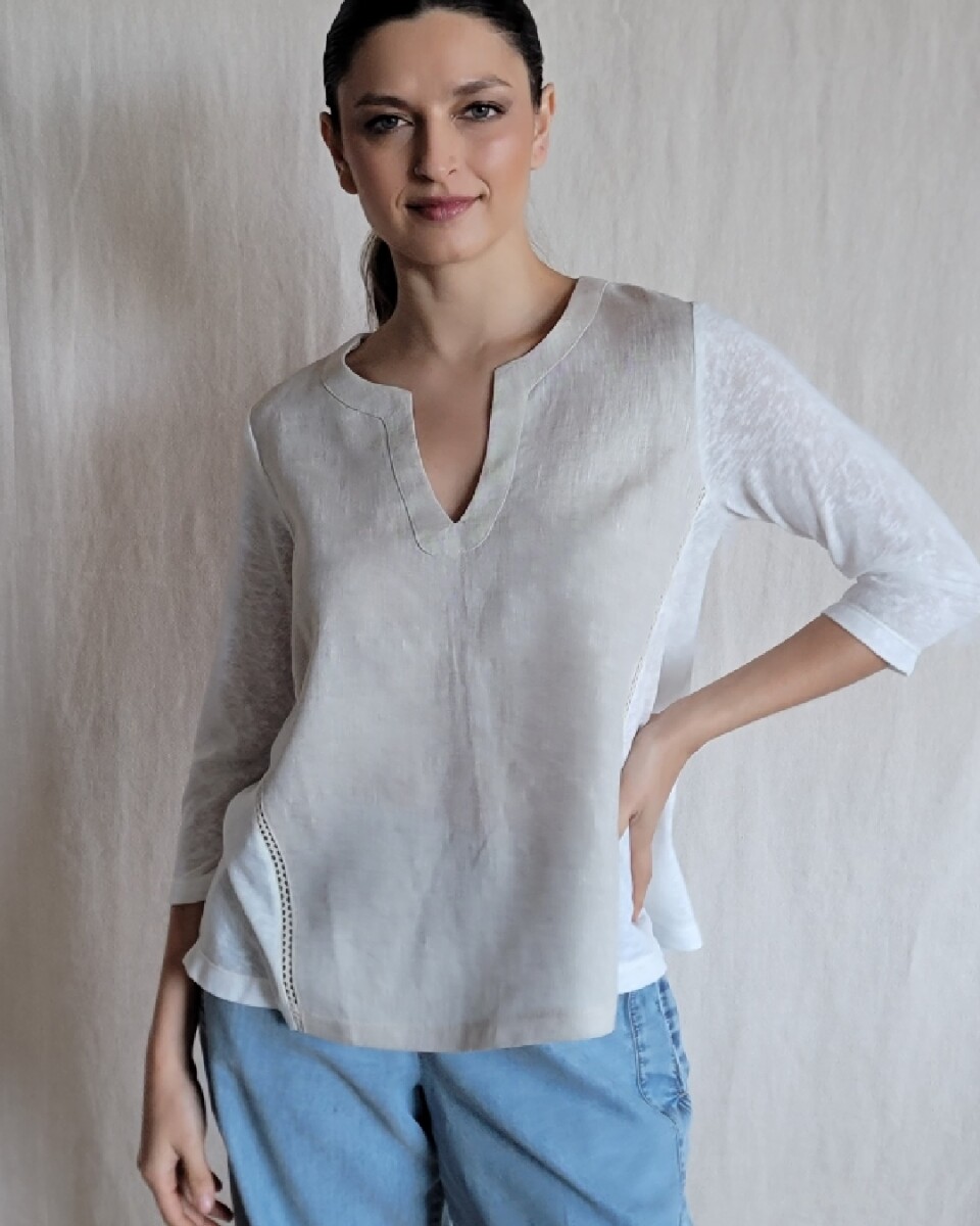 Blusa Faro - Beige Melange 