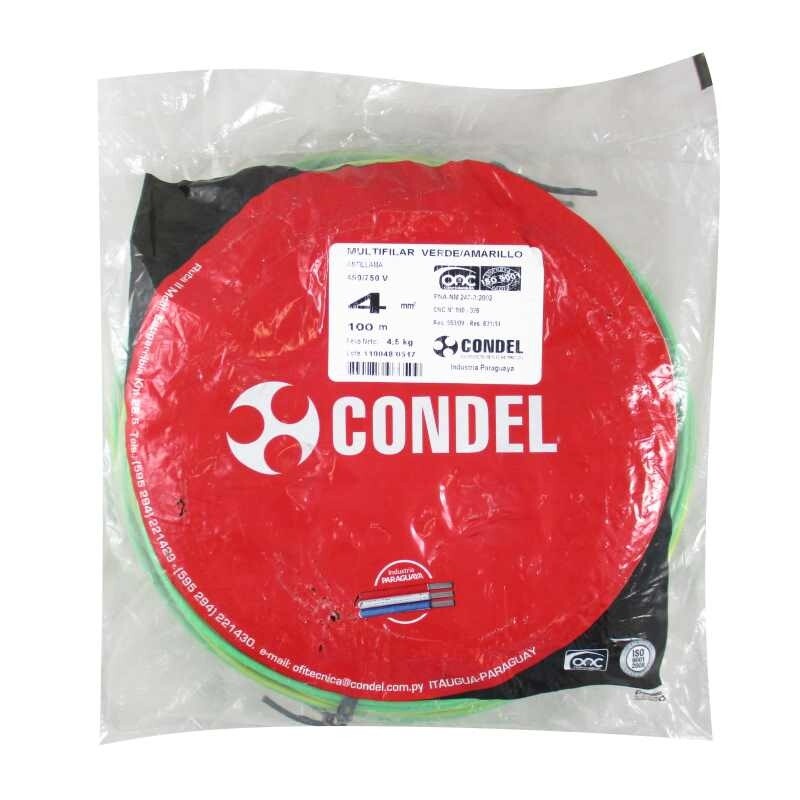 CABLE MULTIFILAR 4,00MM2VERDE /AMARILLO CONDEL CABLE MULTIFILAR 4,00MM2VERDE /AMARILLO CONDEL