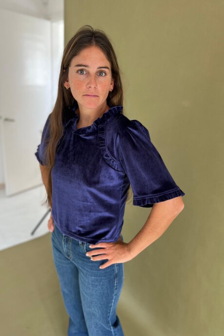Remera Flower Azul