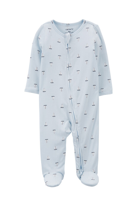 Pijama una pieza de viscosa Ecovero con pie, diseño veleros, colección Purelysoft Sin color