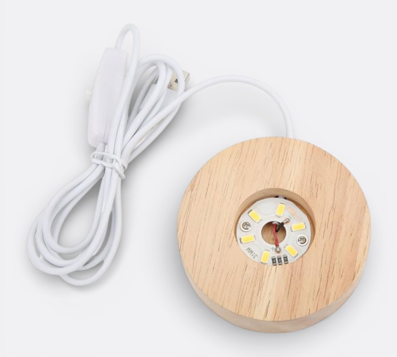 Base Con Luz Led Circular Repuesto 