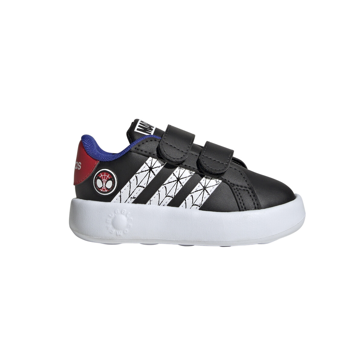 adidas X MARVELS SPIDER-MAN GRAND COURT - Core Black / Cloud White / Silver Metallic 