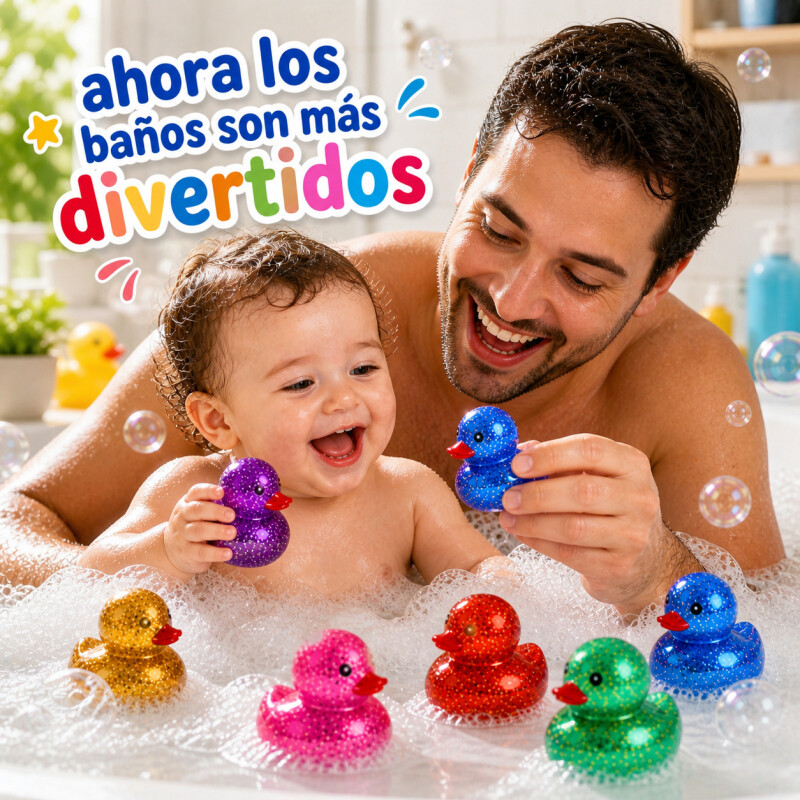 Juguete Baño Bebe Patitos Goma Bañera Set 6 Unid Sin Bpa Juguete Baño Bebe Patitos Goma Bañera Set 6 Unid Sin Bpa