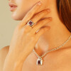Anillo Heather de plata 925 con amatista carré Anillo Heather de plata 925 con amatista carré