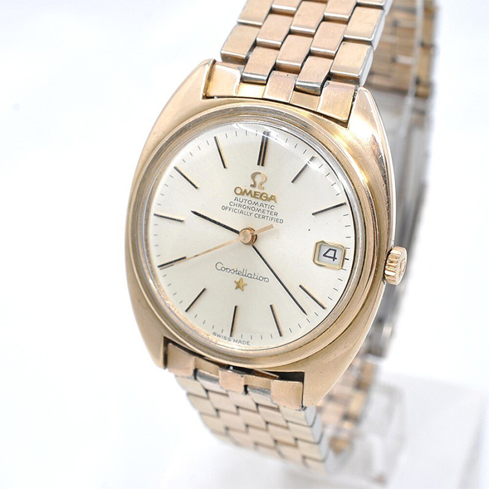 Omega Constellation Enchapado En Oro 168.017 Año 1966 Malla Original Omega Constellation Enchapado En Oro 168.017 Año 1966 Malla Original