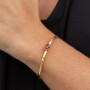 Pulsera Karvik Granate Plata 925 Y Baño De Oro 0