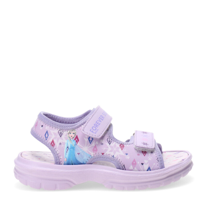 Sandalias Infantiles Disney FROZEN Velcros Lila