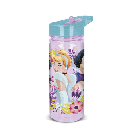 Botella Princesas Tritán 580ml con Pajita U