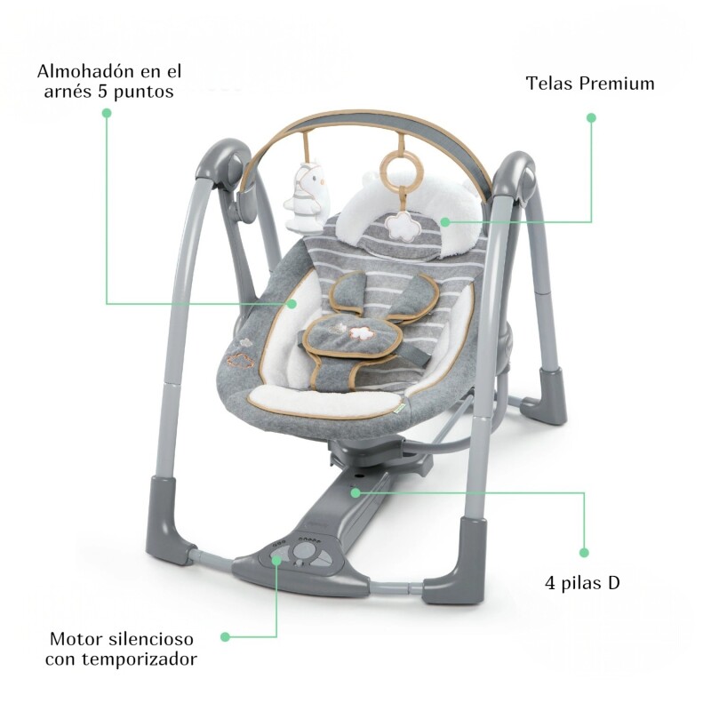 Columpio para Bebé Portátil con Balanceo Automático Bright Starts Columpio para Bebé Portátil con Balanceo Automático Bright Starts