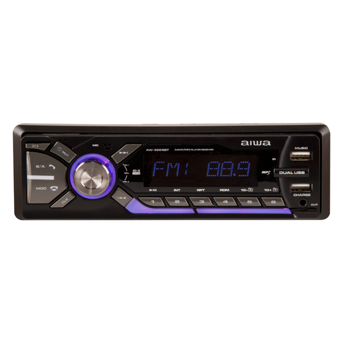 Radio Para Auto AIWA | USB, Bluetooth, SD | AW-3269BT 