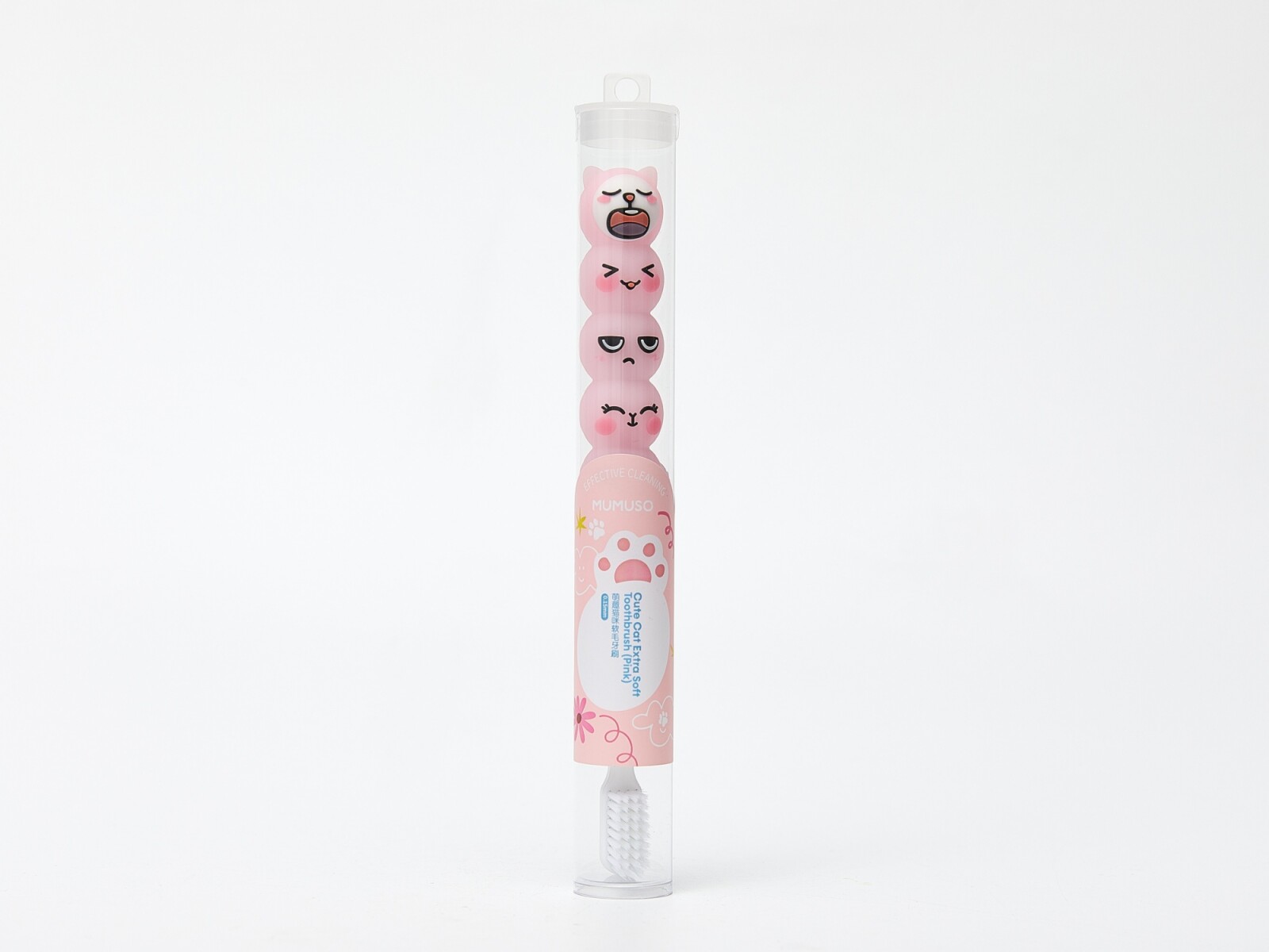 CEPILLO DE DIENTES EXTRA SUAVE PARA GATO LINDO (ROSA) 