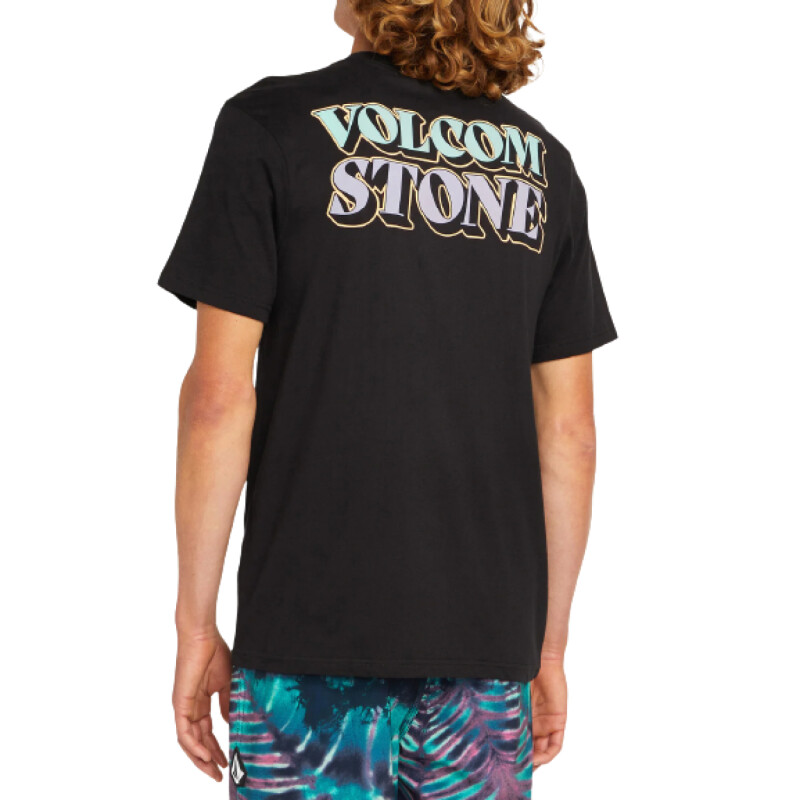 Remera MC Volcom Stript - Negro Remera MC Volcom Stript - Negro