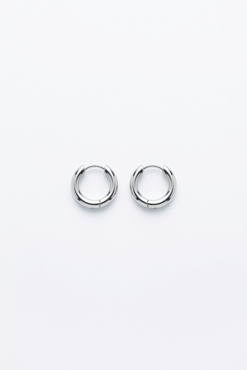 Aros acero grueso extra small plateado