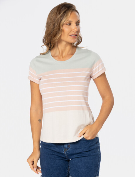 REMERA RAYADA Verde