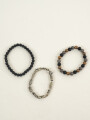 Pulsera Black, Set X3 Piezas Estampado 1