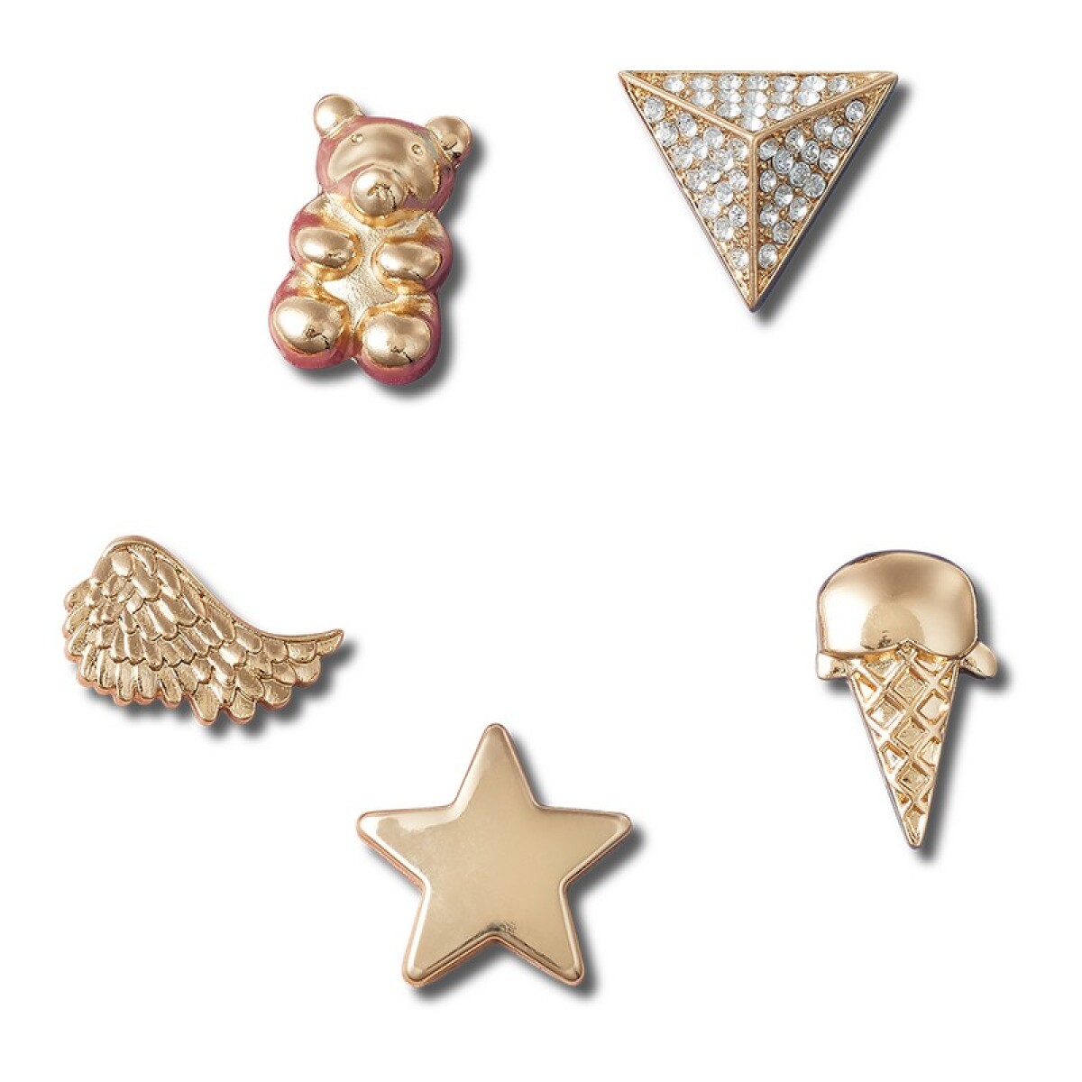 Jibbitz™ Charm Pack Gold Icons - Multicolor 