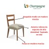 SILLA BAJA - LACA BLANCA - TELA BEIGE RUSTICA CON RAYAS SILLA BAJA - LACA BLANCA - TELA BEIGE RUSTICA CON RAYAS