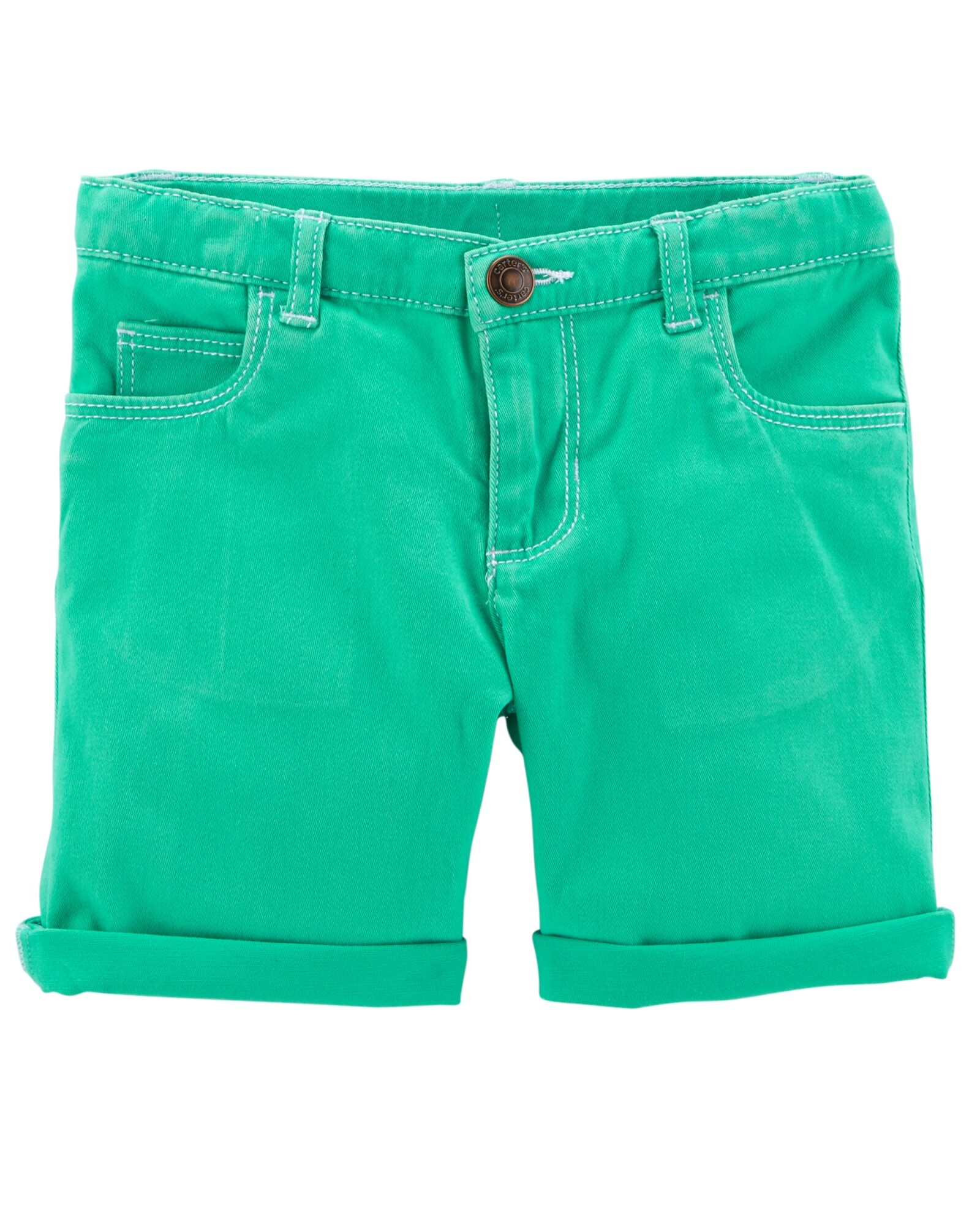 Short de jean verde Sin color
