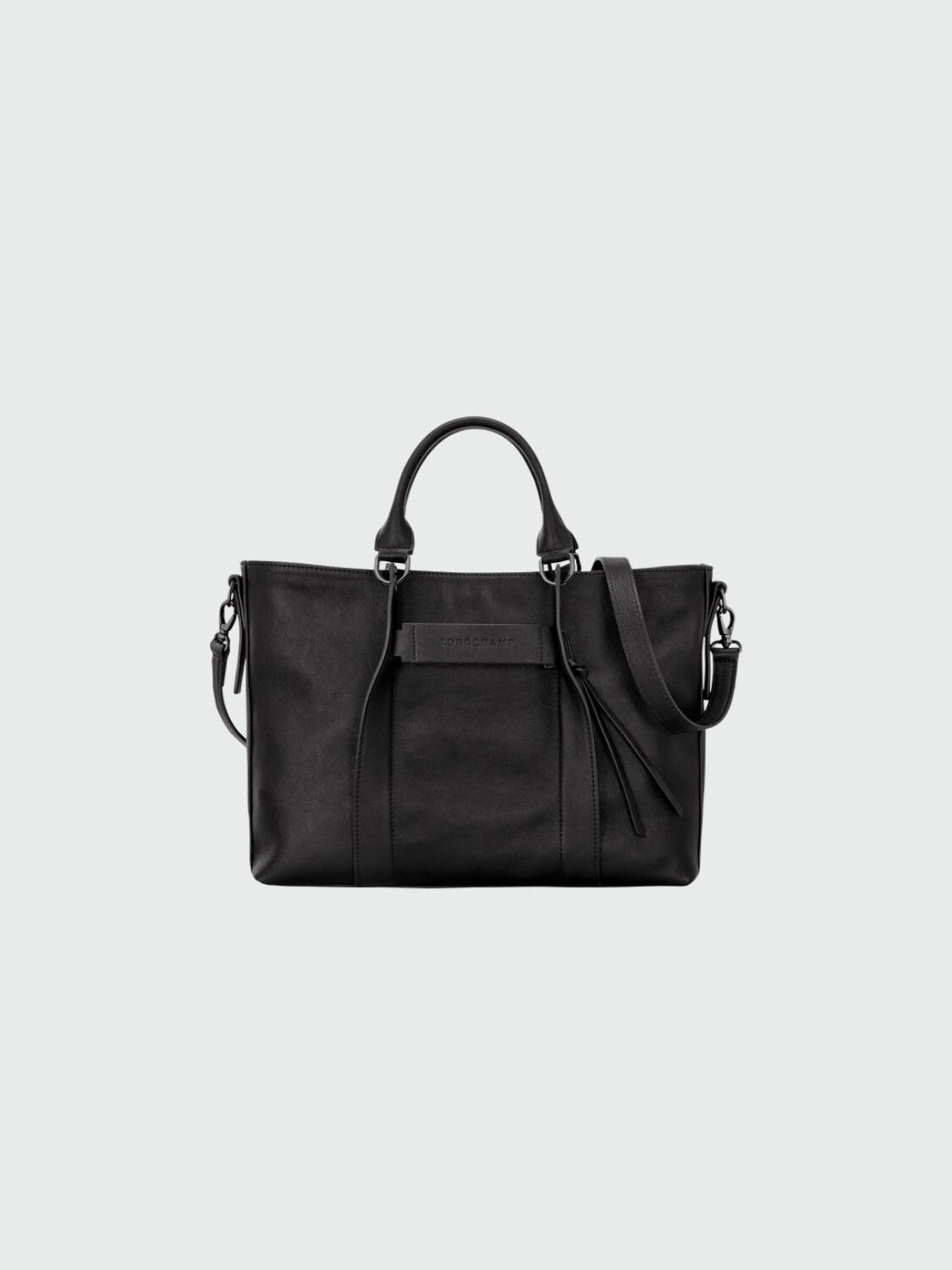Longchamp -Cartera de cuero con correa extraible, 3D 0
