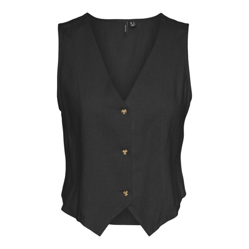 VMMYMILO S/L WAISTCOAT WVN GA BLACK