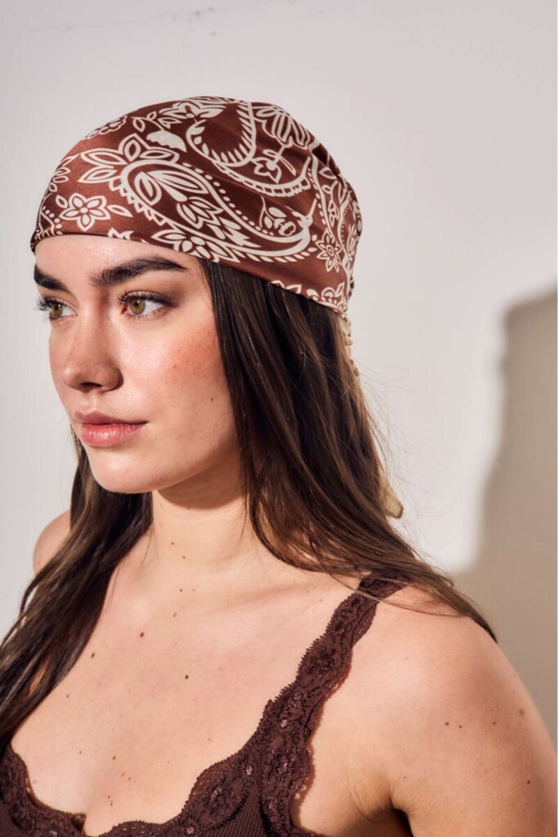 Bandana Arabescos Clásicos - Chocolate 