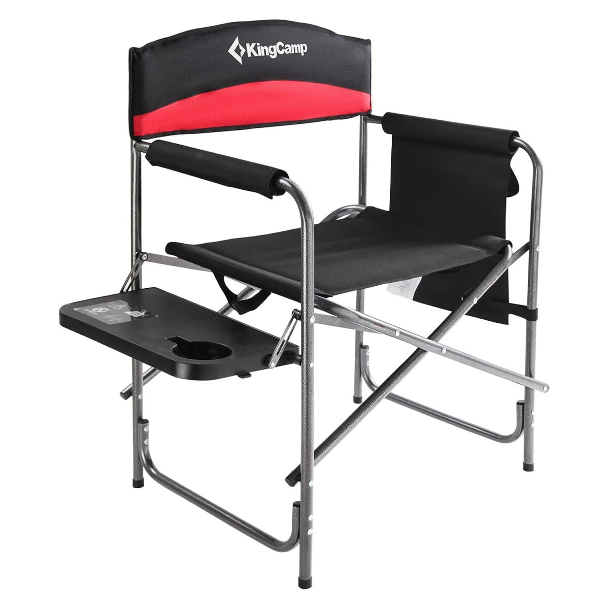 Silla Director Plegable c/ Mesa KingCamp Playa Camping Pesca - Negro 
