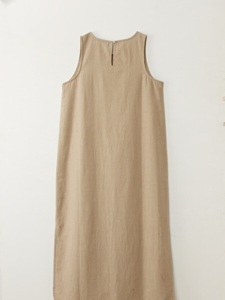 Vestido largo lino Verde