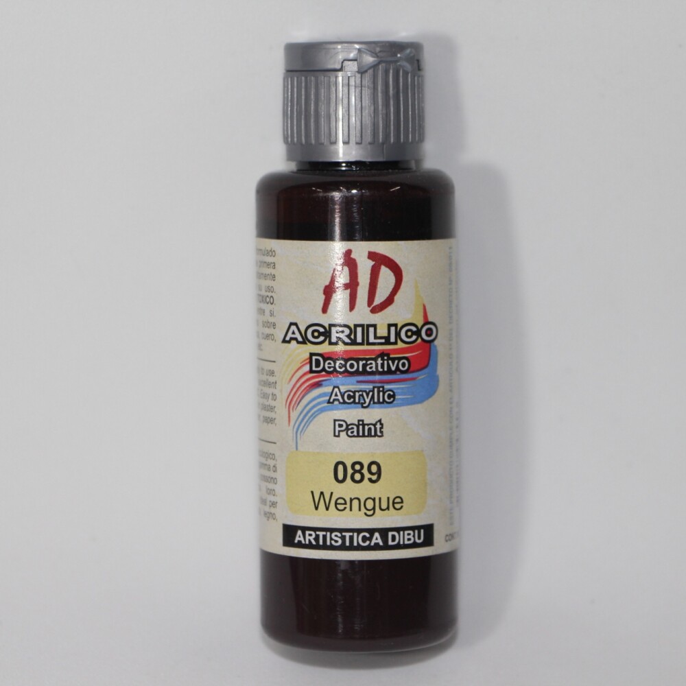 PINTURA ACRILICA ARTISTICA DIBU 60 ML. DIFERENTES COLORES COLOR WENGUE 089
