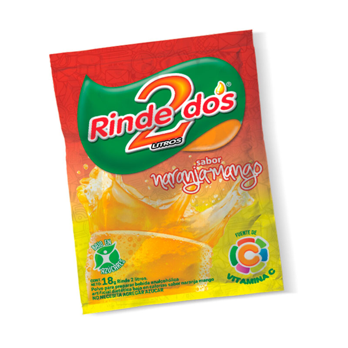 Jugo RINDE DOS Pack 20 Unidades - Naranja Mango 