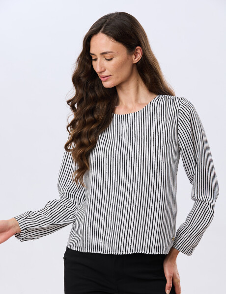 BLUSA CLÁSICA Raya Negra