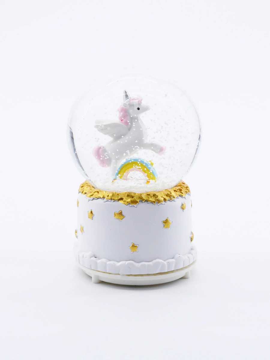 BOLA DE NIEVE UNICORNIO - BLANCO 