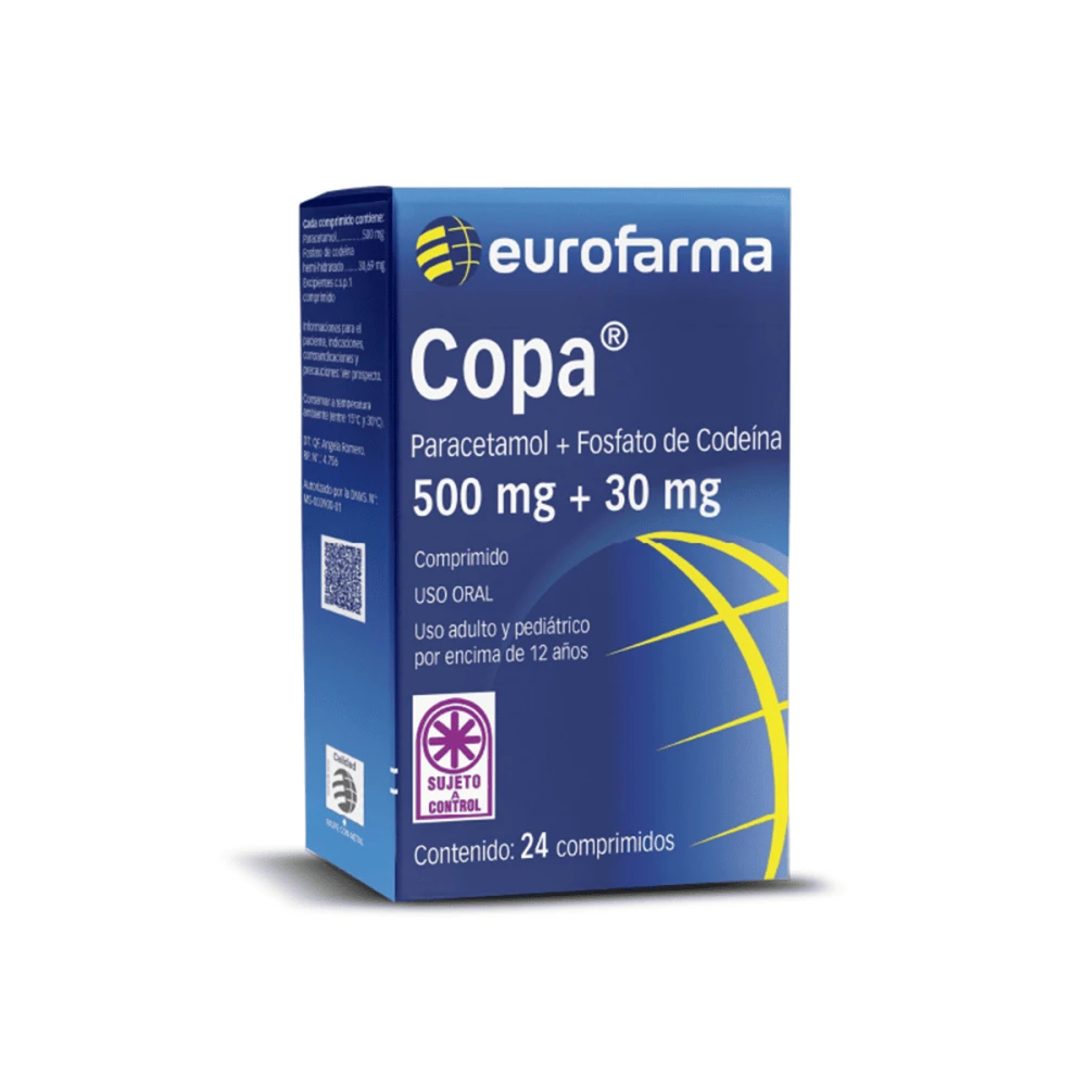 COPA 30MG CODEIN + 500MG PARAC X24 COMP.