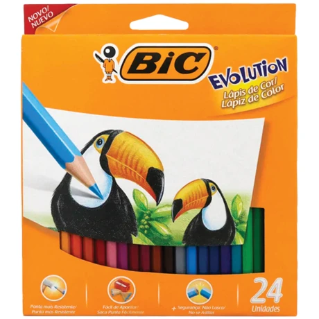 LAPICES DE COLORES BIC EVOLUTION X 24 + 2 HB LAPICES DE COLORES BIC EVOLUTION X 24 + 2 HB
