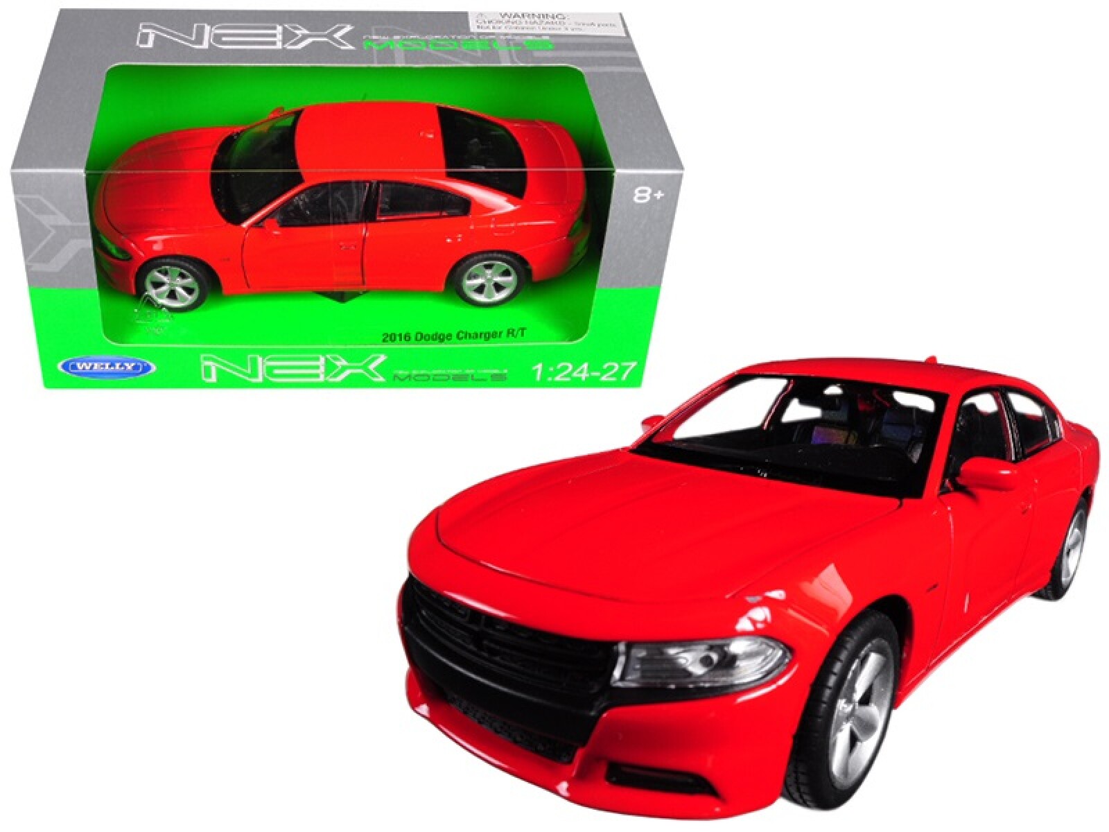 2016 Dodge Charger R/T Rojo 1:24 Welly 