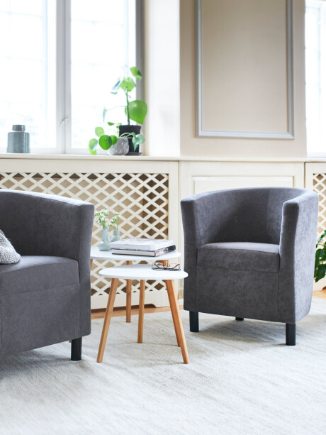 Mesa auxiliar TAPS 40x40 blanco/bambú Mesa auxiliar TAPS 40x40 blanco/bambú