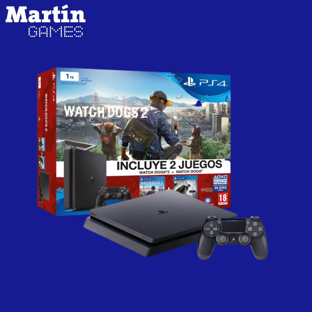 PS4 1TB 0KM + WATCH DOGS 2 