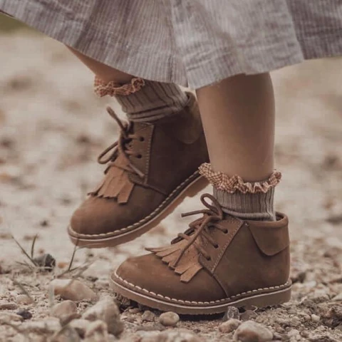 Botas De Cuero Maddie Combinada