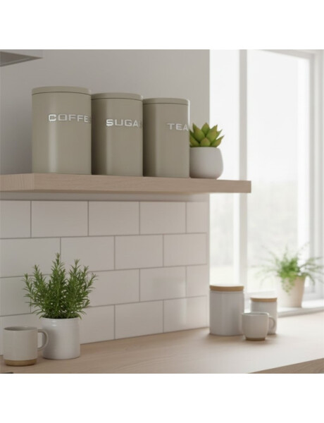 SET 3 RECIPIENTES AZU/TE/CAFÉ C/ASA 11x16CM BEIGE SET 3 RECIPIENTES AZU/TE/CAFÉ C/ASA 11x16CM BEIGE