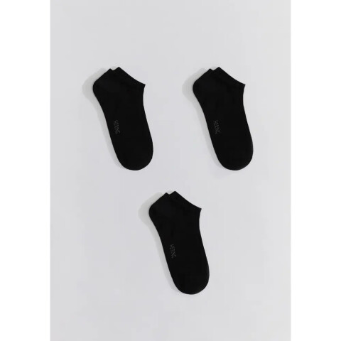 KIT COM 3 PARES MEIAS UNISSEX PRETO