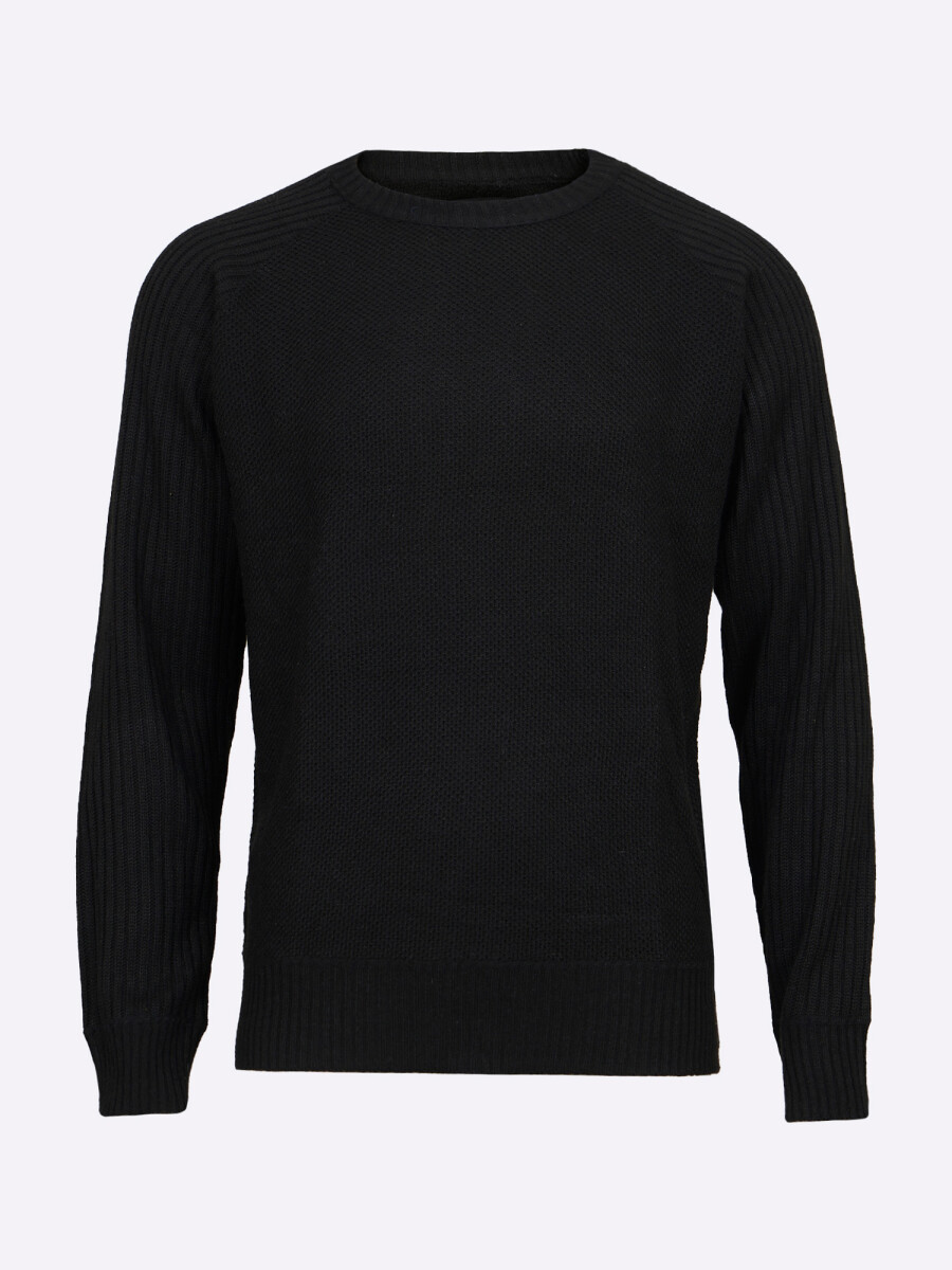 Sweater diagonales - negro 
