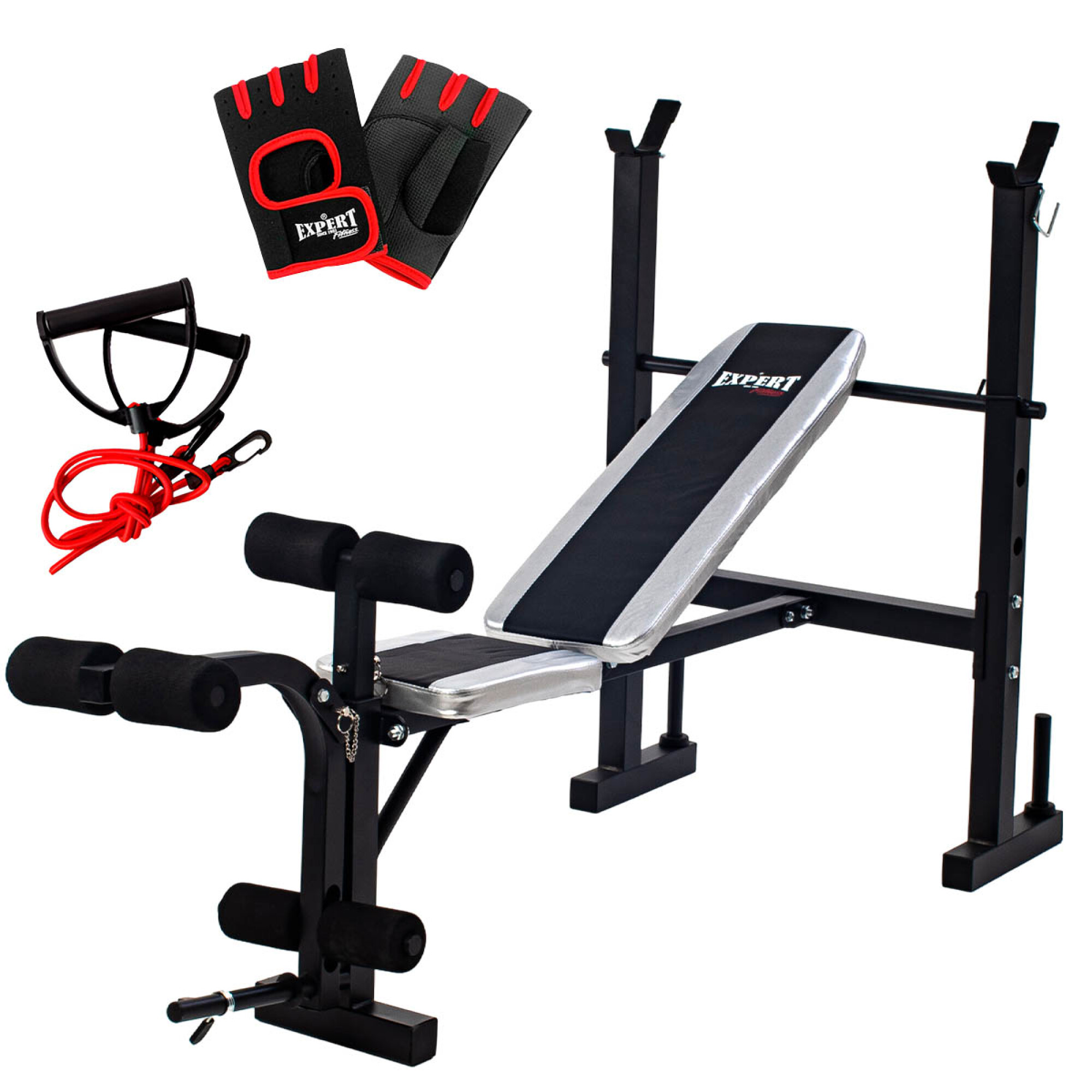 Banco De Pecho Y Piernas Plegable P/ Pesas Garantía — El Rey del