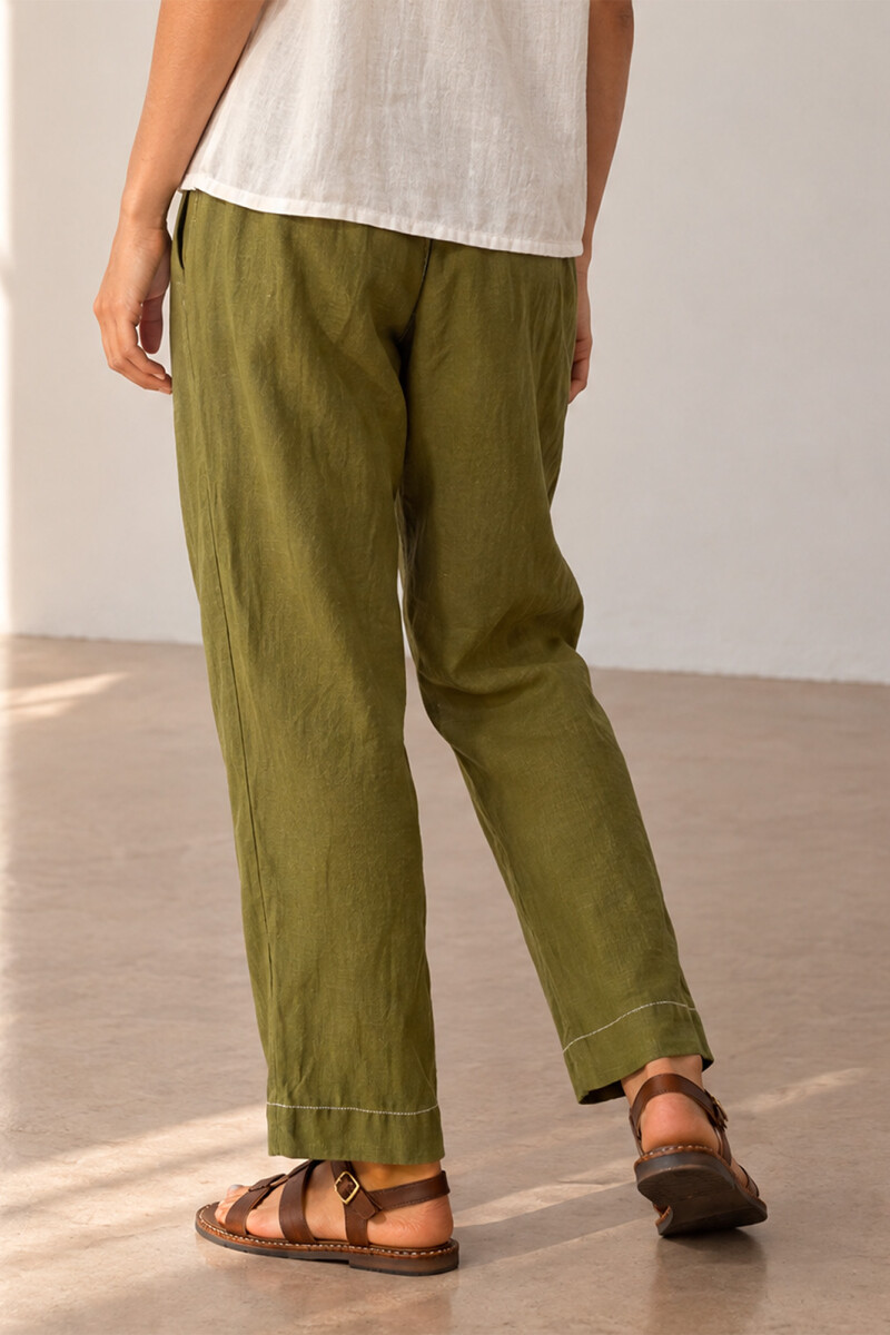 PANTALON LINO NET VERDE