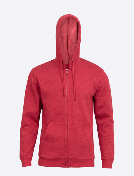 Campera felpa rojo melange