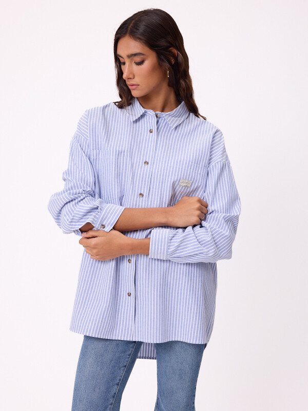 CAMISA CALIBRI RUSTY Celeste