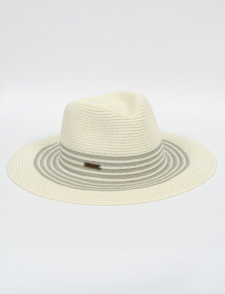 Sombrero combinado blanco