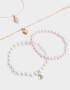 Pulseras Infantiles Con perlas Dorado