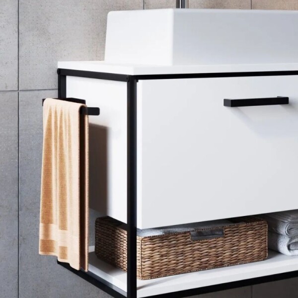 MUEBLE DE BAÑO SUSPENDIDO 80 CM S/BACHA - BLANCO MUEBLE DE BAÑO SUSPENDIDO 80 CM S/BACHA - BLANCO