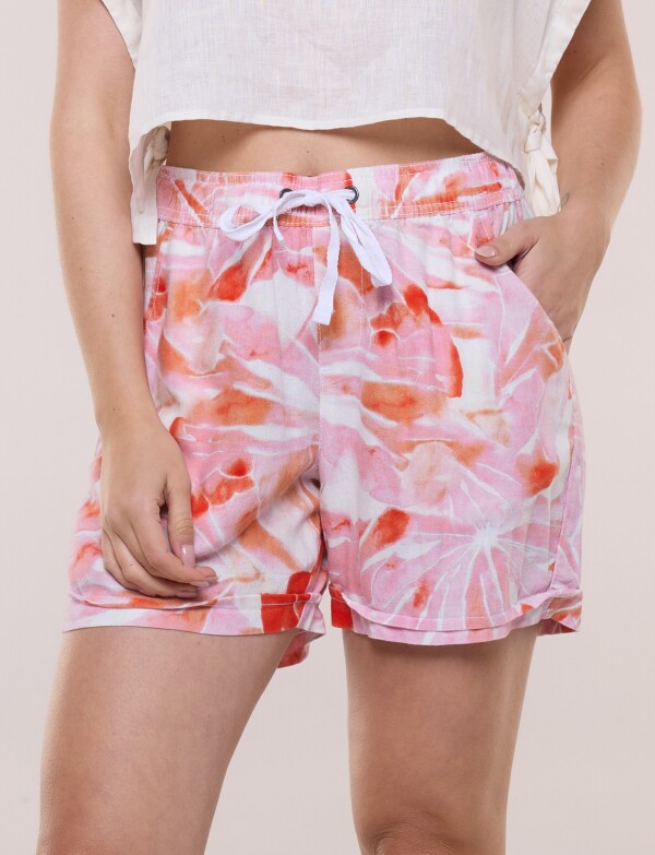 Short Lino Printed ROSA/MULTI